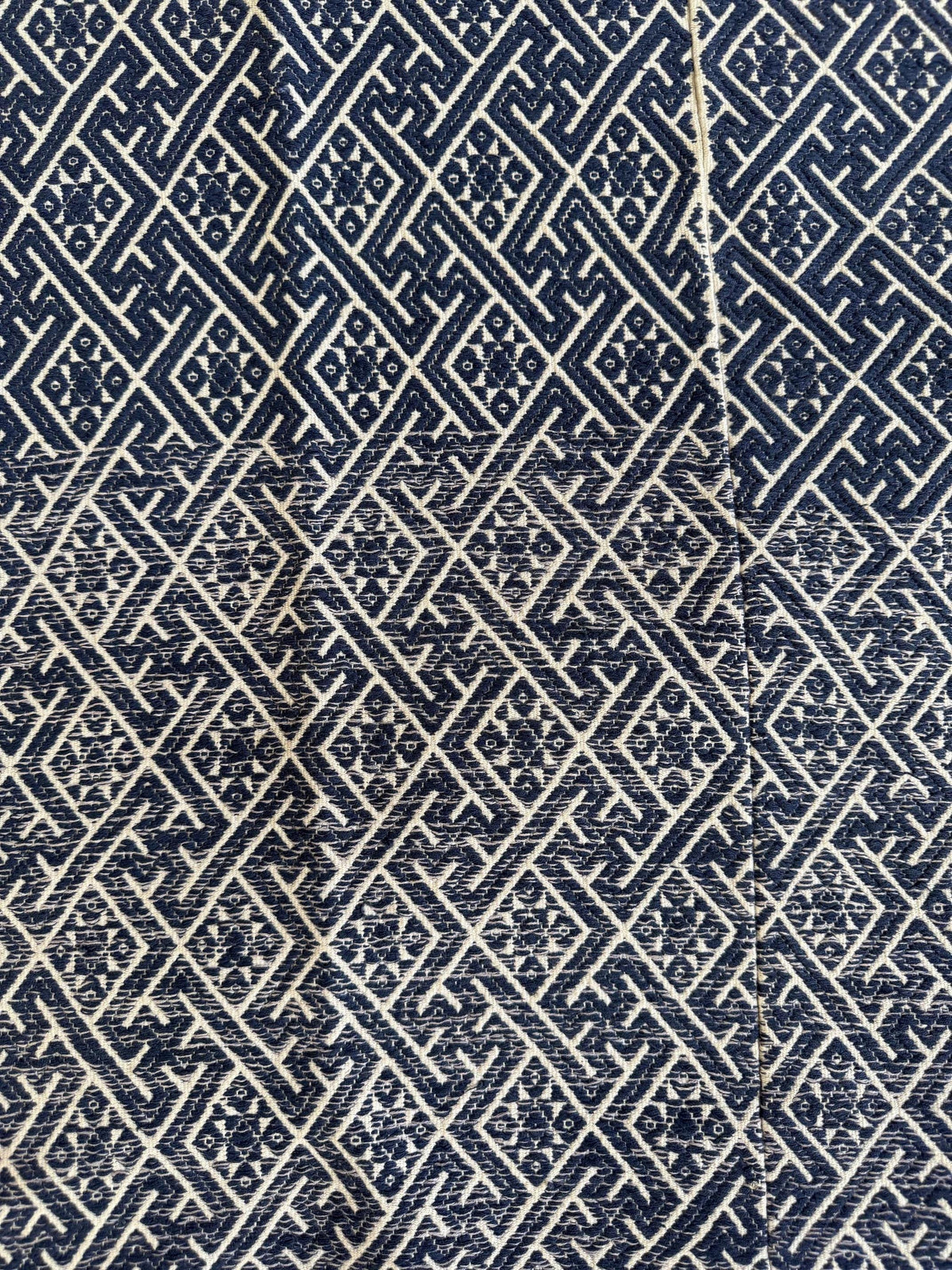 Coperta nuziale Miao cinese vintage con ricamo indaco