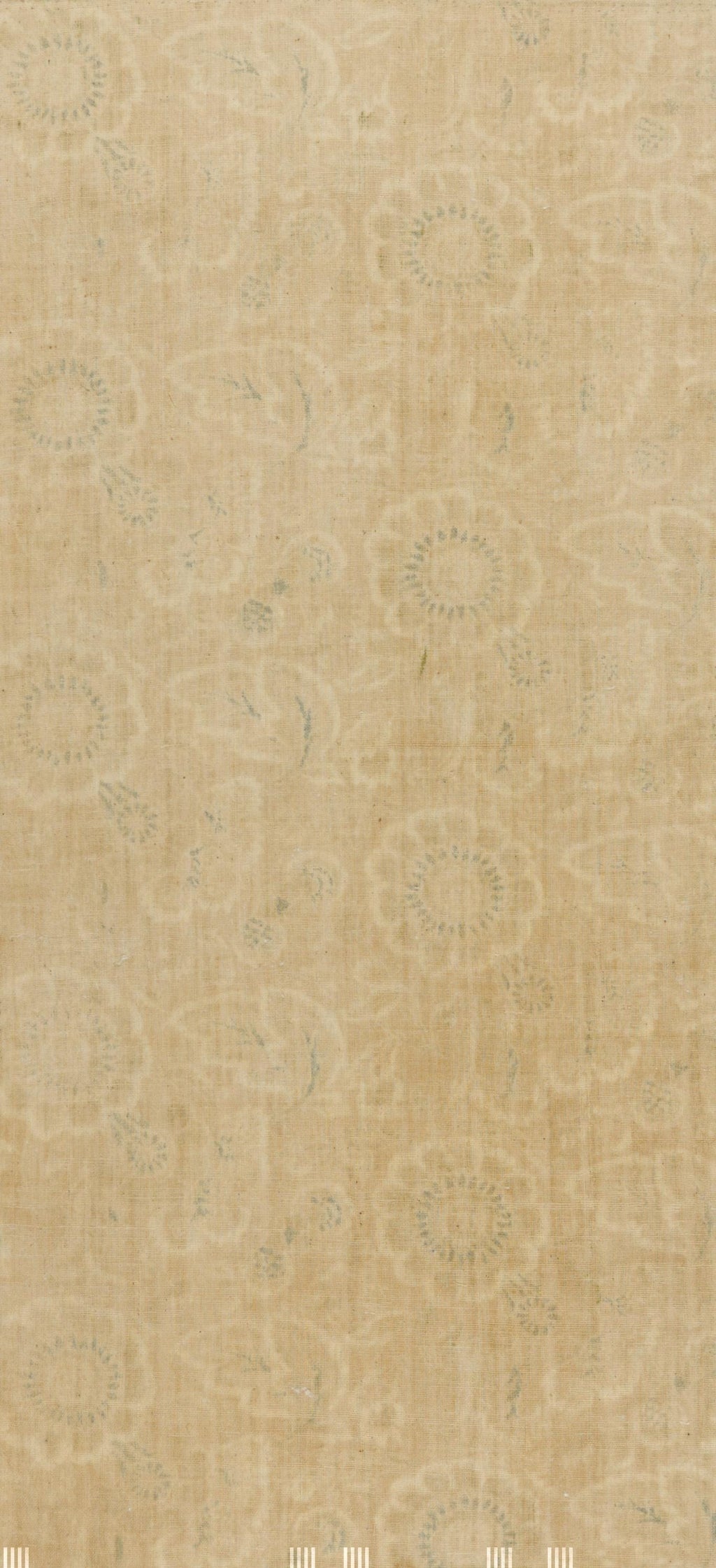Antique Japanese Wa-Sarasa Floral Cotton Textile Panel