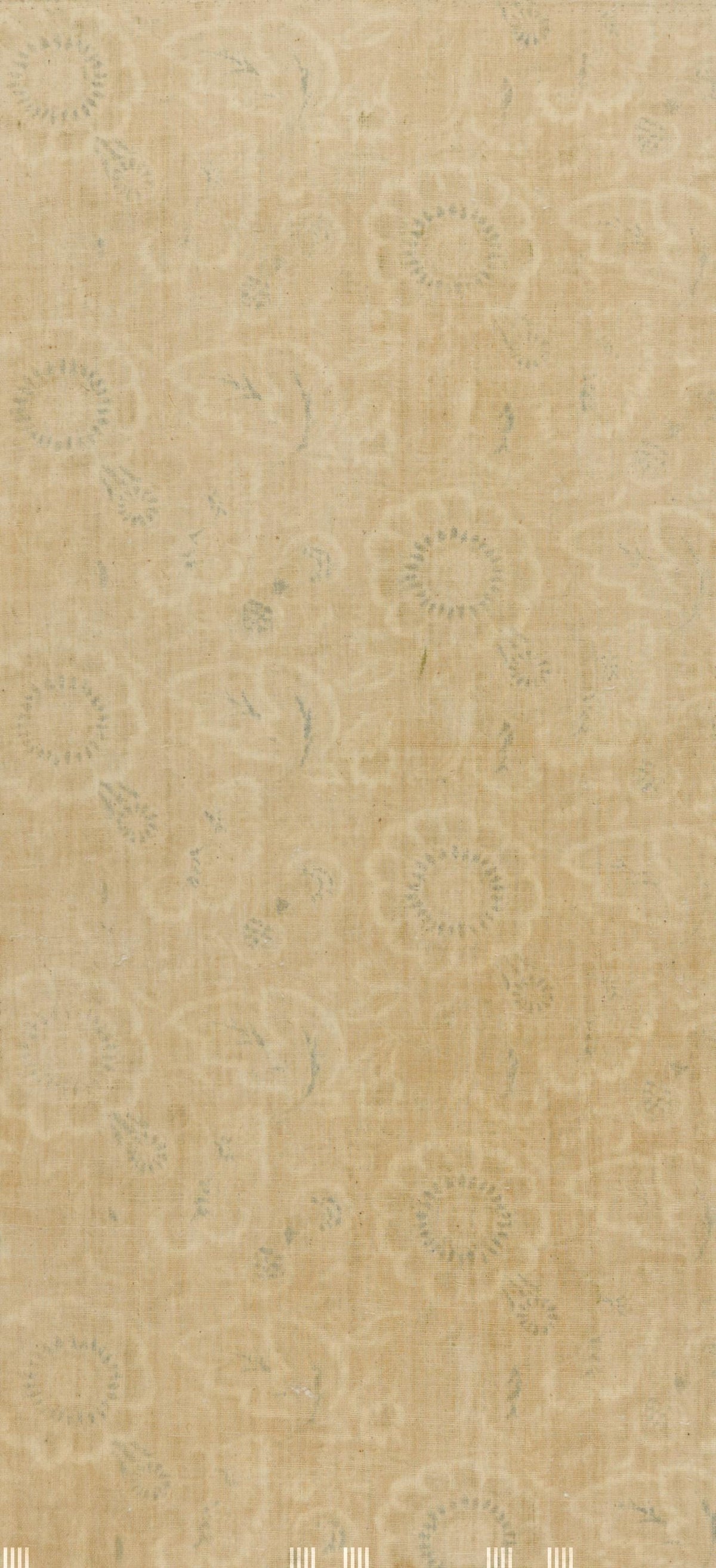 Antique Japanese Wa-Sarasa Floral Cotton Textile Panel