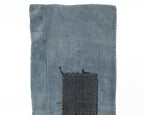 Japanese Boro Textile Panel with Checked Cotton and Hand-Stitched Repairs