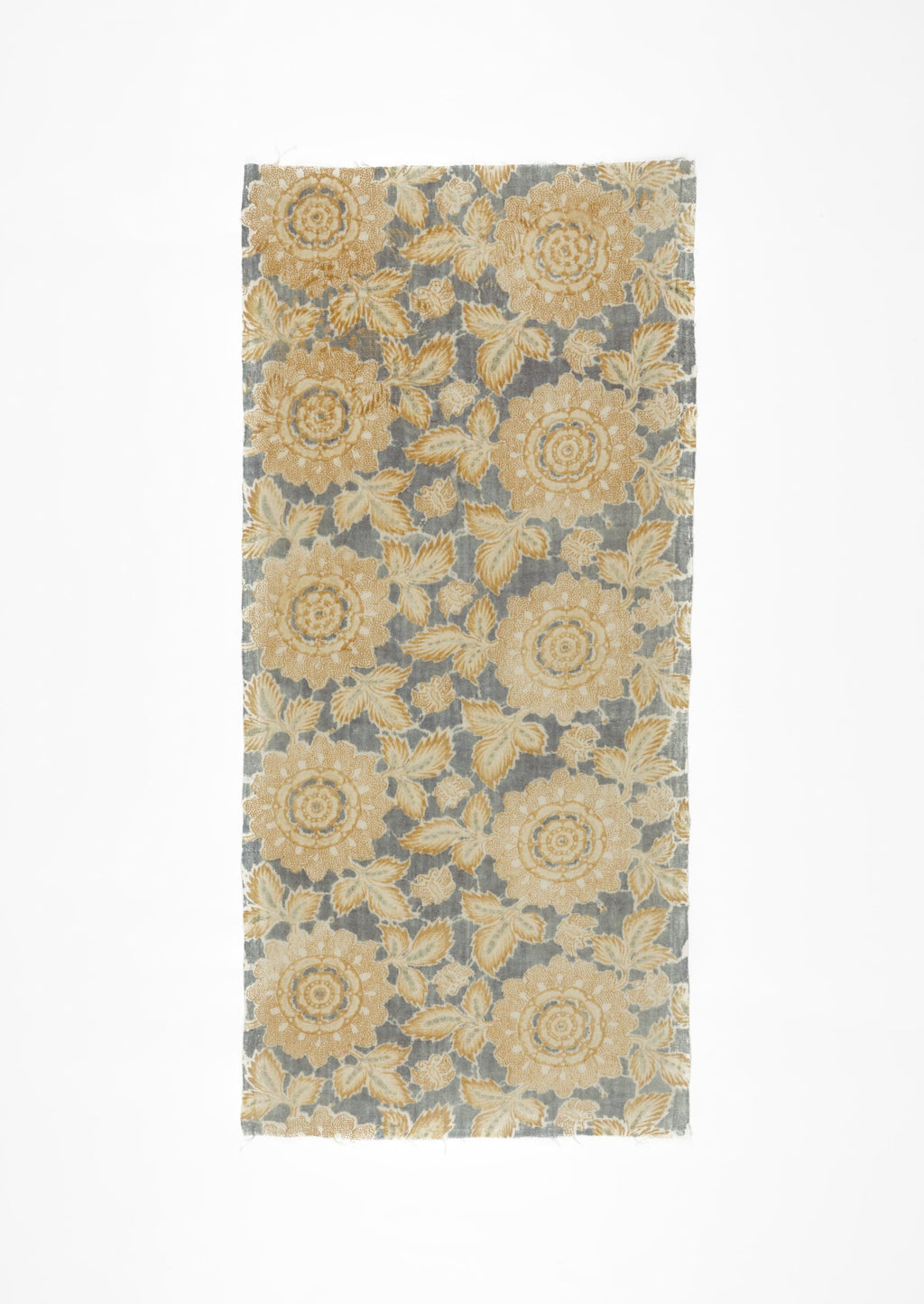 Japanese Wa-Sarasa Cotton Panel with Large Floral Pattern