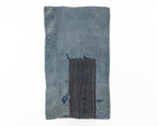 Japanese Boro Textile Panel with Checked Cotton and Hand-Stitched Repairs