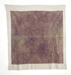 Antique Moroccan Fez Embroidery Panel in Purple Silk
