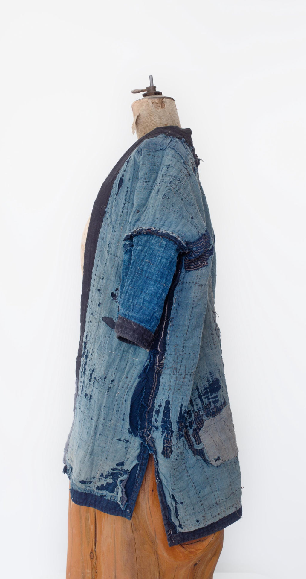 Antique Japanese Reversible Indigo Boro Noragi Jacket
