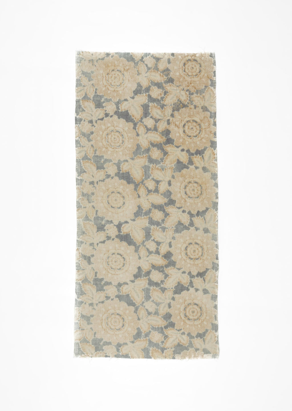 Japanese Wa-Sarasa Cotton Panel with Large Floral Pattern