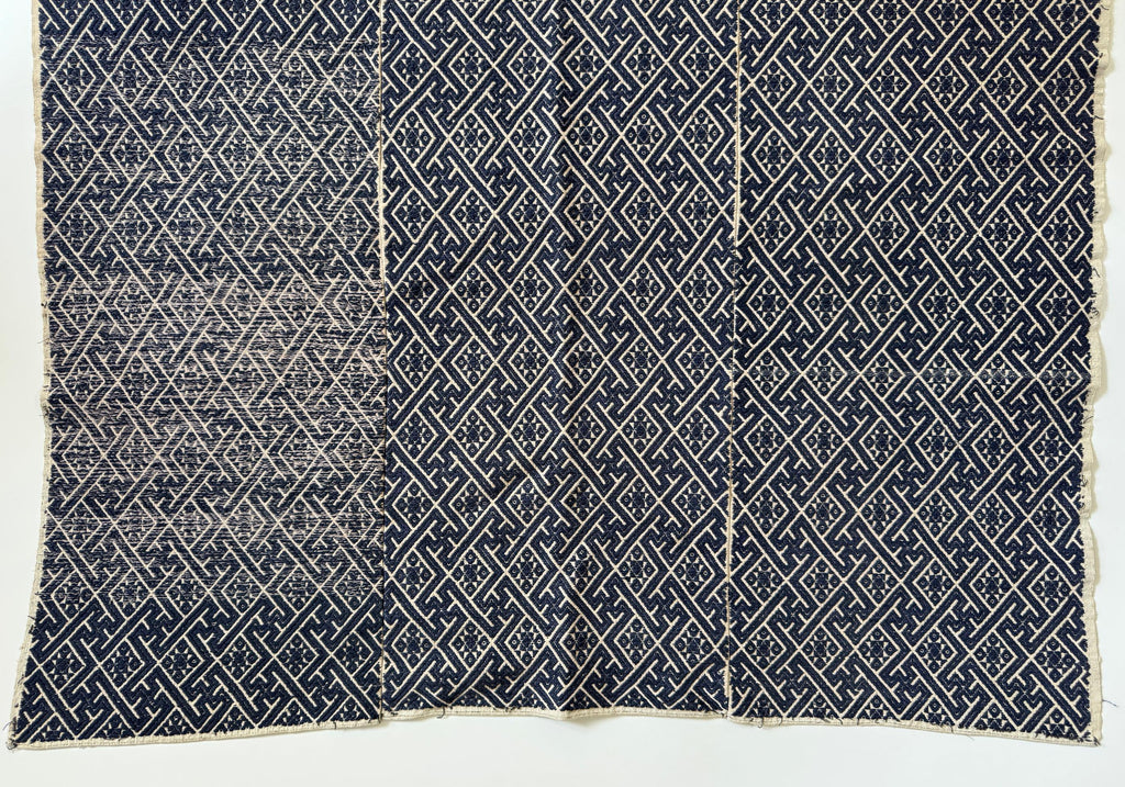 Coperta nuziale Miao cinese vintage con ricamo indaco