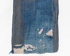 Japanese Indigo Boro Textile Panel with Hand-Stitched Repairs