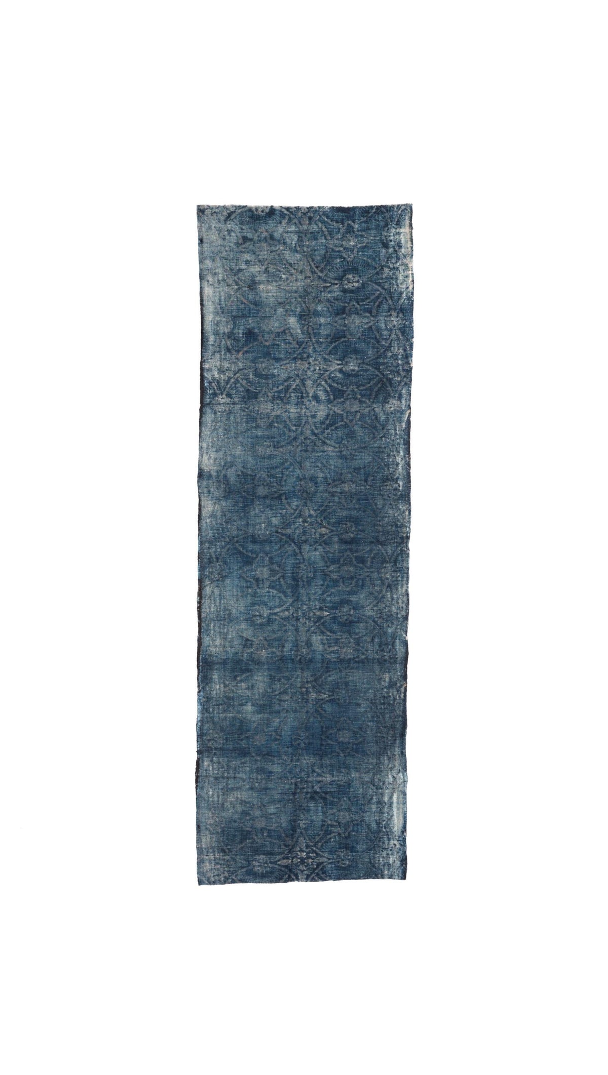 Antique Japanese Wa-Sarasa Cotton Panel with Shippō Floral Pattern