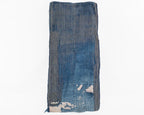 Japanese Indigo Boro Textile Panel with Hand-Stitched Repairs