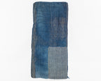 Japanese Indigo Boro Textile Panel with Hand-Stitched Repairs