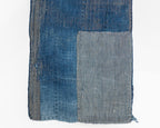 Japanese Indigo Boro Textile Panel with Hand-Stitched Repairs