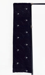 Antique Japanese Indigo Textile Panel with Swallows