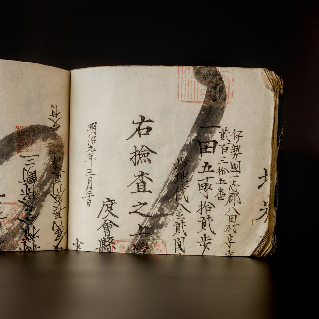 Antique Japanese fabric sample book