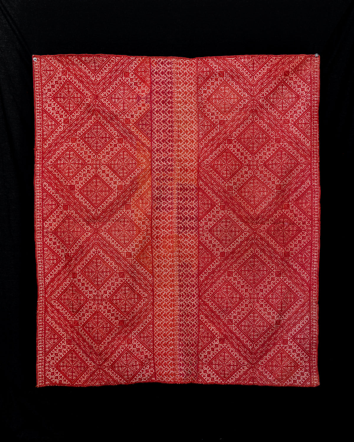Antique Moroccan Fez Reversible Silk Embroidery