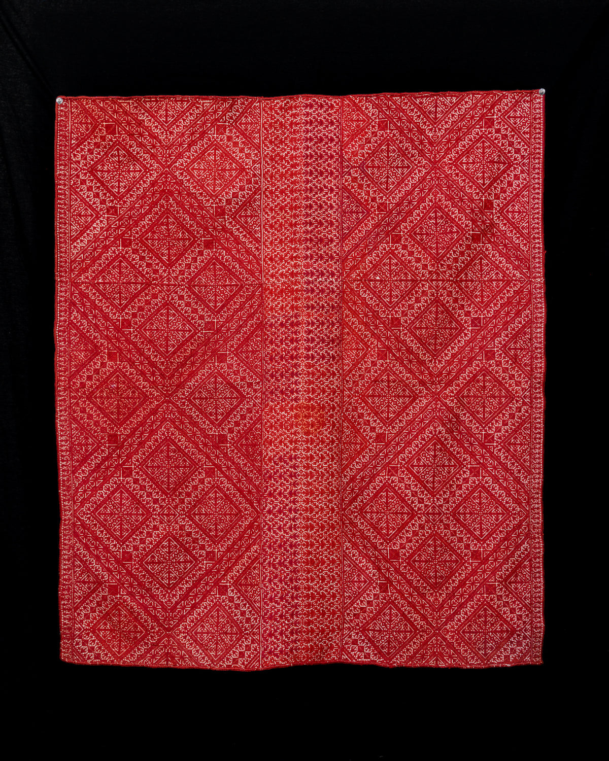 Antique Moroccan Fez Reversible Silk Embroidery