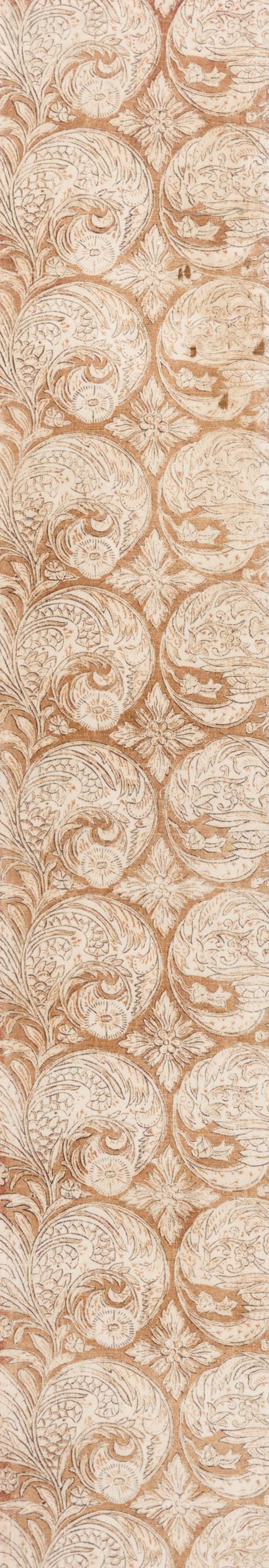 Antique Japanese Wa-Sarasa Cotton Panel with Phoenixes