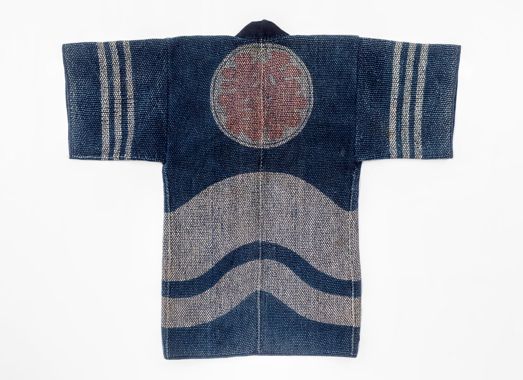 Antique Japanese Hikeshi Banten Fireman’s Coat in Indigo & Kakishibu