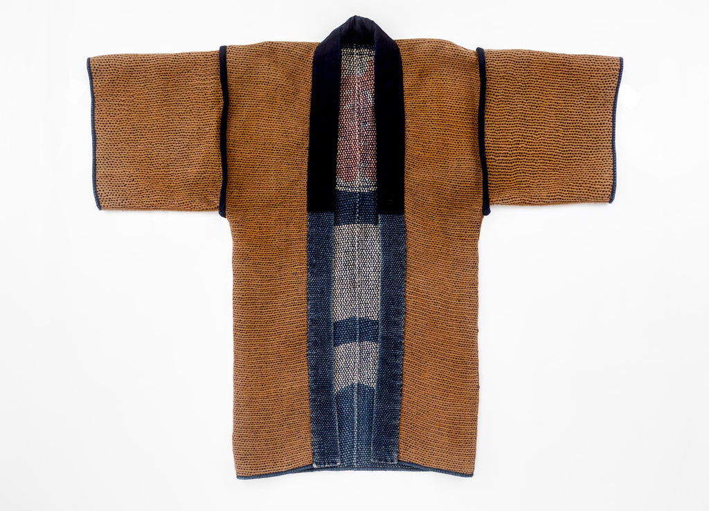 Antique Japanese Hikeshi Banten Fireman’s Coat in Indigo & Kakishibu