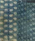 Tessuto boro giapponese antico indaco con sashiko