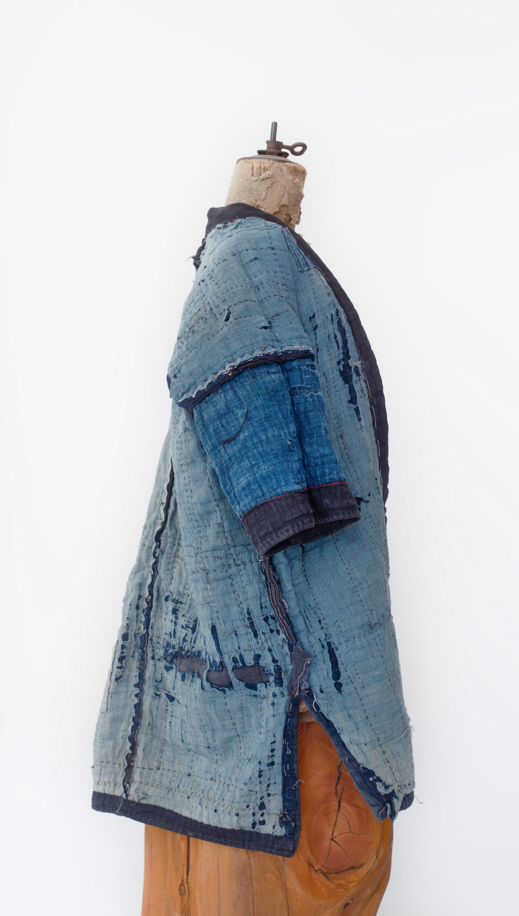 Antique Japanese Reversible Indigo Boro Noragi Jacket
