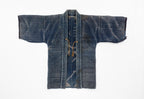 Antique Japanese Hikeshi Banten Fireman’s Coat in Indigo Sashiko Cotton