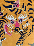 Antique Chinese Art Deco Tiger Rug