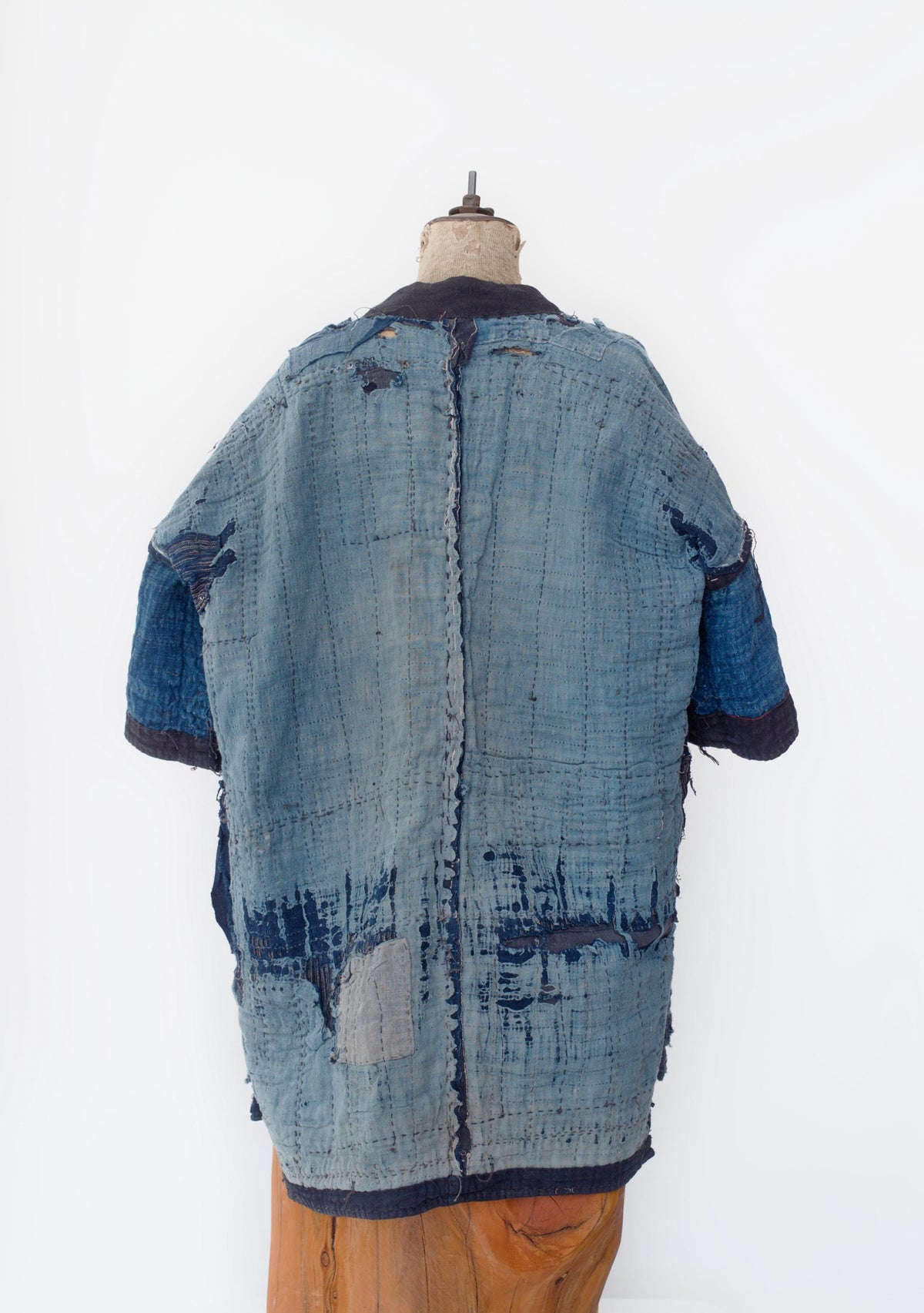 Antique Japanese Reversible Indigo Boro Noragi Jacket