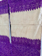 Bordado antiguo de Fez en seda morada