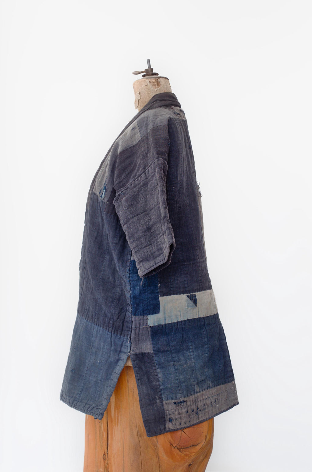 Antique Japanese Reversible Indigo Boro Noragi Jacket