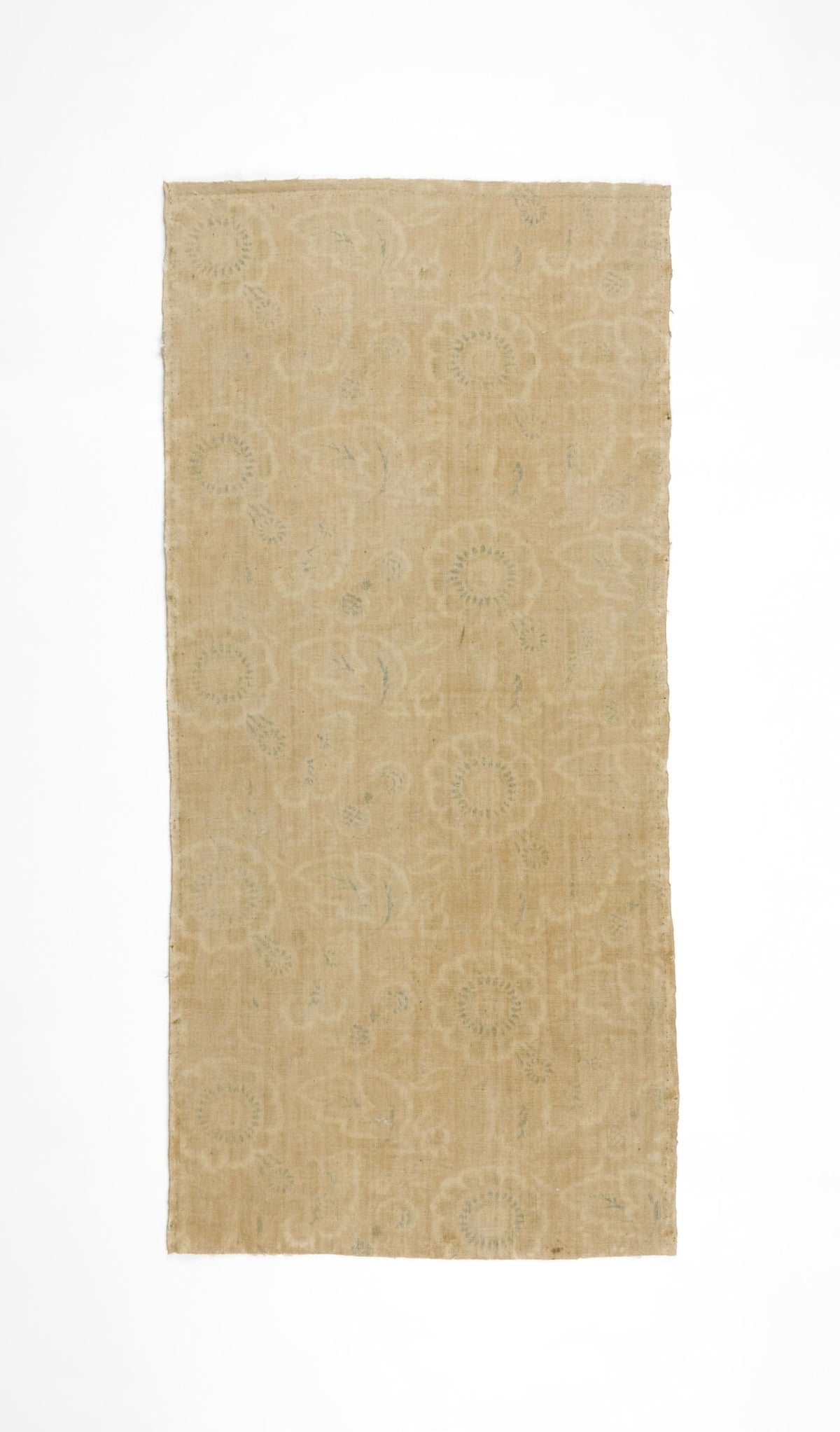 Antique Japanese Wa-Sarasa Floral Cotton Textile Panel
