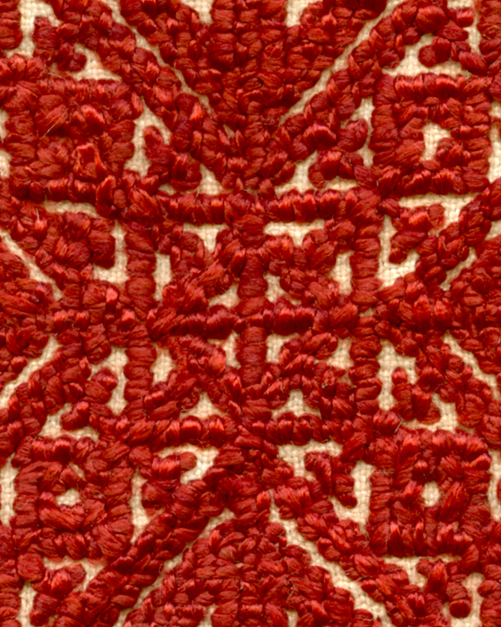 Broderie marocaine ancienne de Fès, réversible en soie