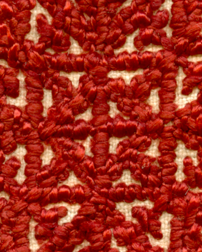 Broderie marocaine ancienne de Fès, réversible en soie