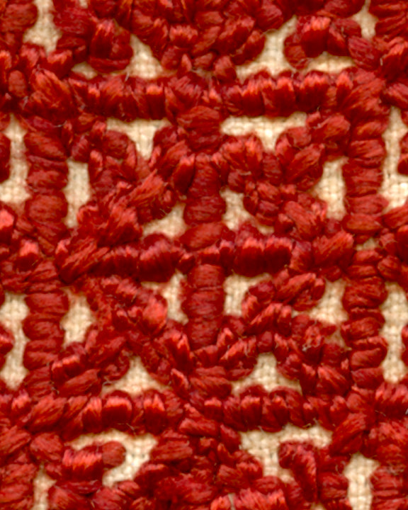Broderie marocaine ancienne de Fès, réversible en soie